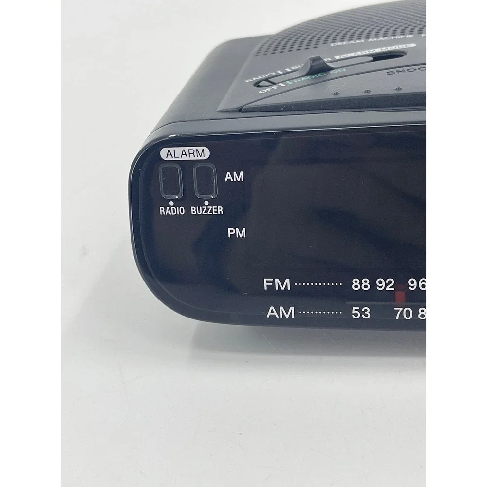 Sony Dream Machine AM/FM Dual Alarm Digital Clock Radio Black ICF-C212‎ Works